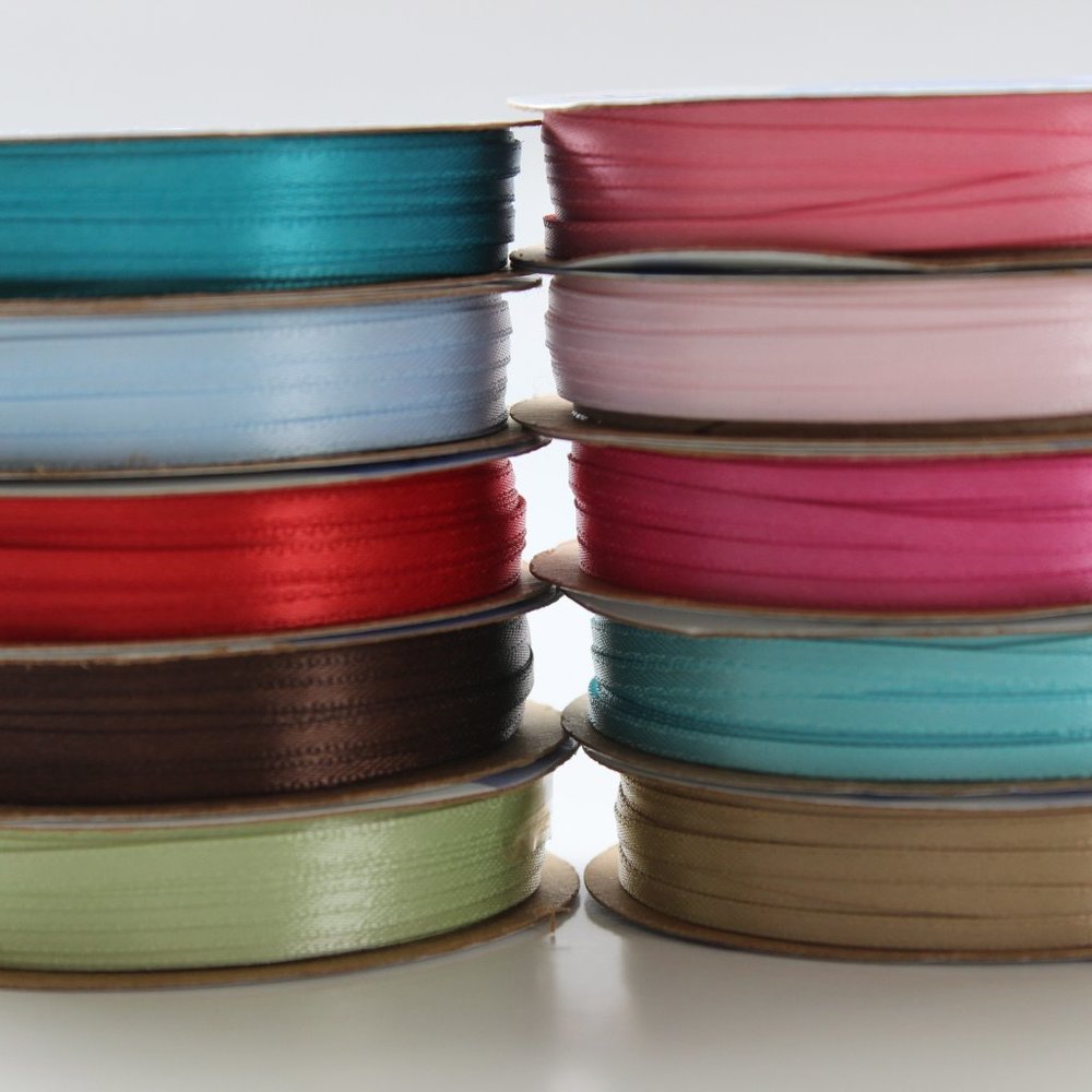 1/8" Ribbon gift wrap crafts assorted colors - Picture 3 of 6